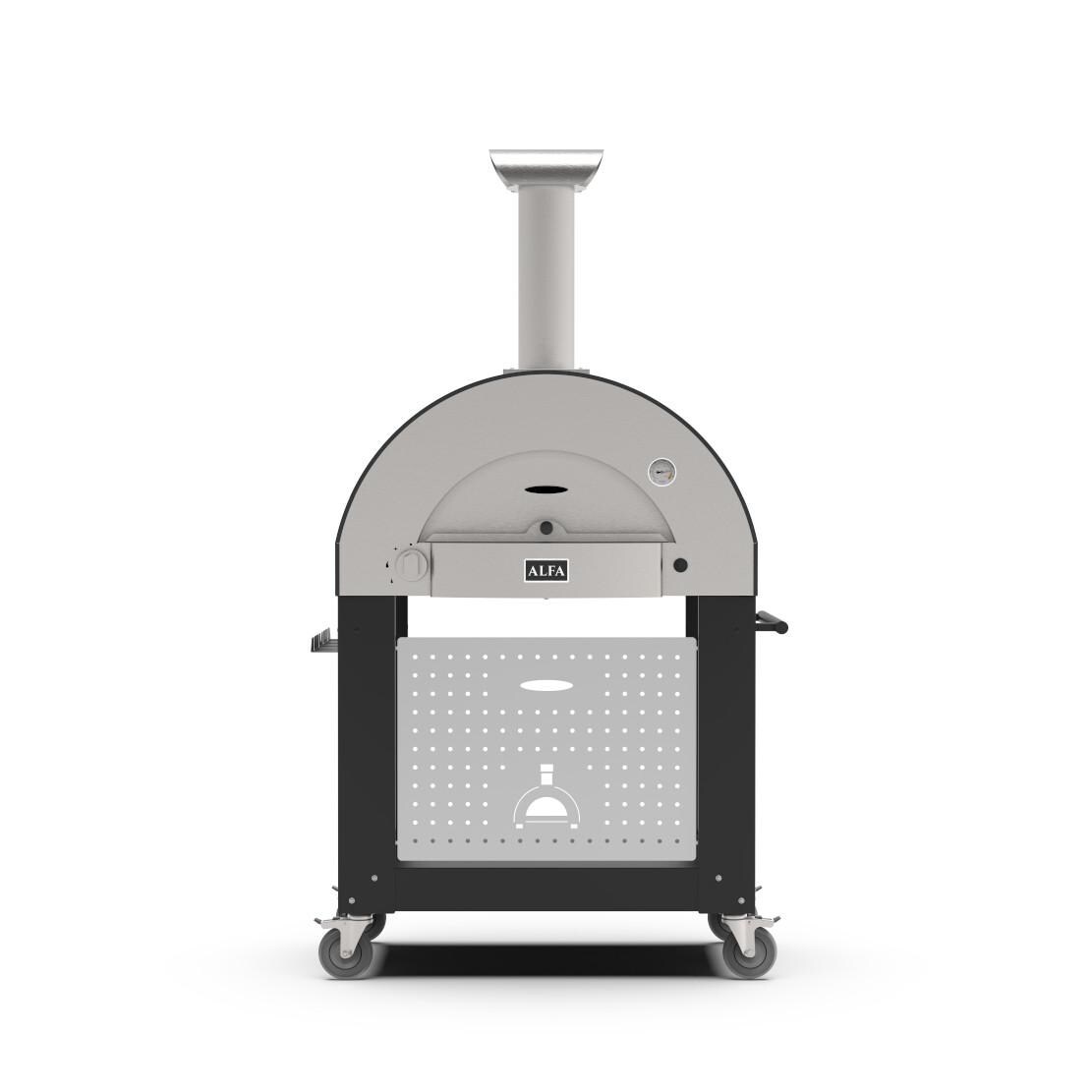 Alfa Classico 2 Pizze Propane Pizza Oven W/ Natural Gas Conversion Kit and Oven Base - Ardesia Grey - FXCL-2P-GGRA-U