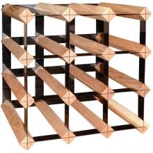 Vinotemp 12 Bottle Cellar Trellis Wine Rack - Wood Pegs / Powder Coated Metal Frame - RACK-12CT image