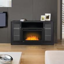 Napoleon Crawford 54-Inch Electric Fireplace Media Console with 27-Inch Cinema Firebox - Glossy Black - NEFP27-1116 image