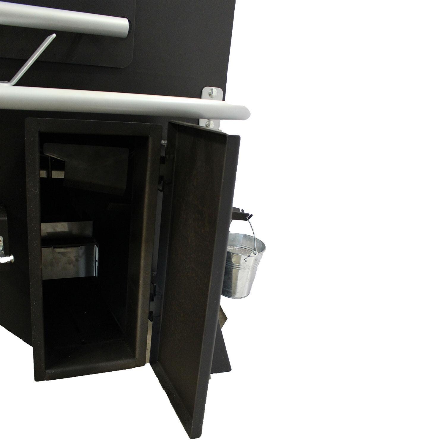 KANDO Gear K480-SS Pellet Grill w/ Stainless Steel & Swivel Table - Interior - White Background thumbnail