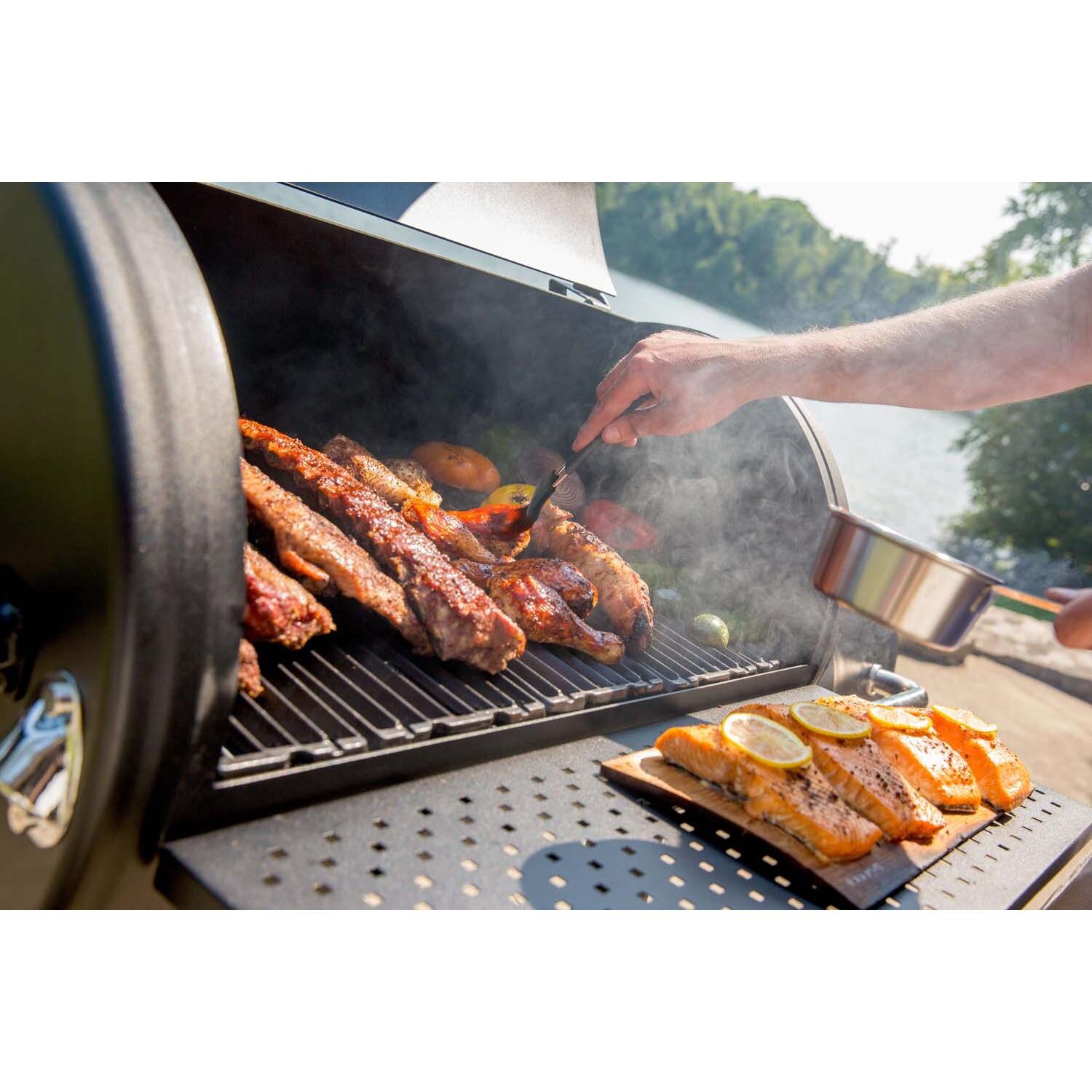 Broil King 958050 Regal Charcoal Offset 500 Smoker - Grilling - Lifestyle thumbnail
