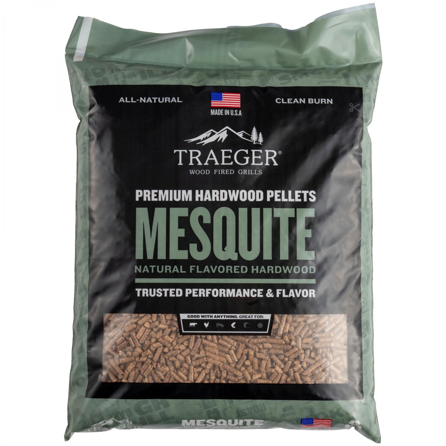Traeger 20 Lb. Natural Hardwood Pellets - Mesquite thumbnail