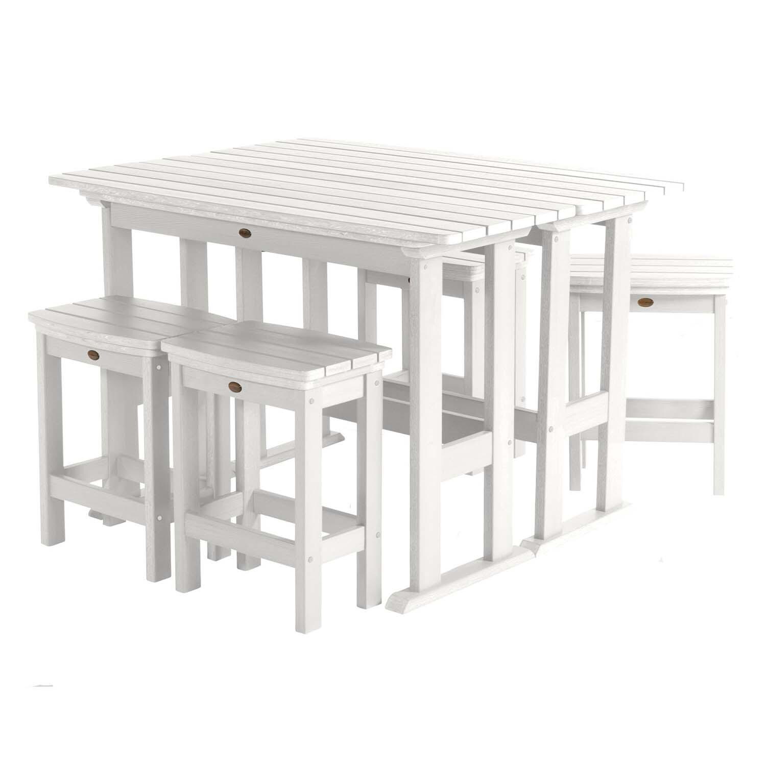 Hart Lane 6 Pc Recycled Plastic Counter Height Dining Set in White By Lakeview - White Background thumbnail