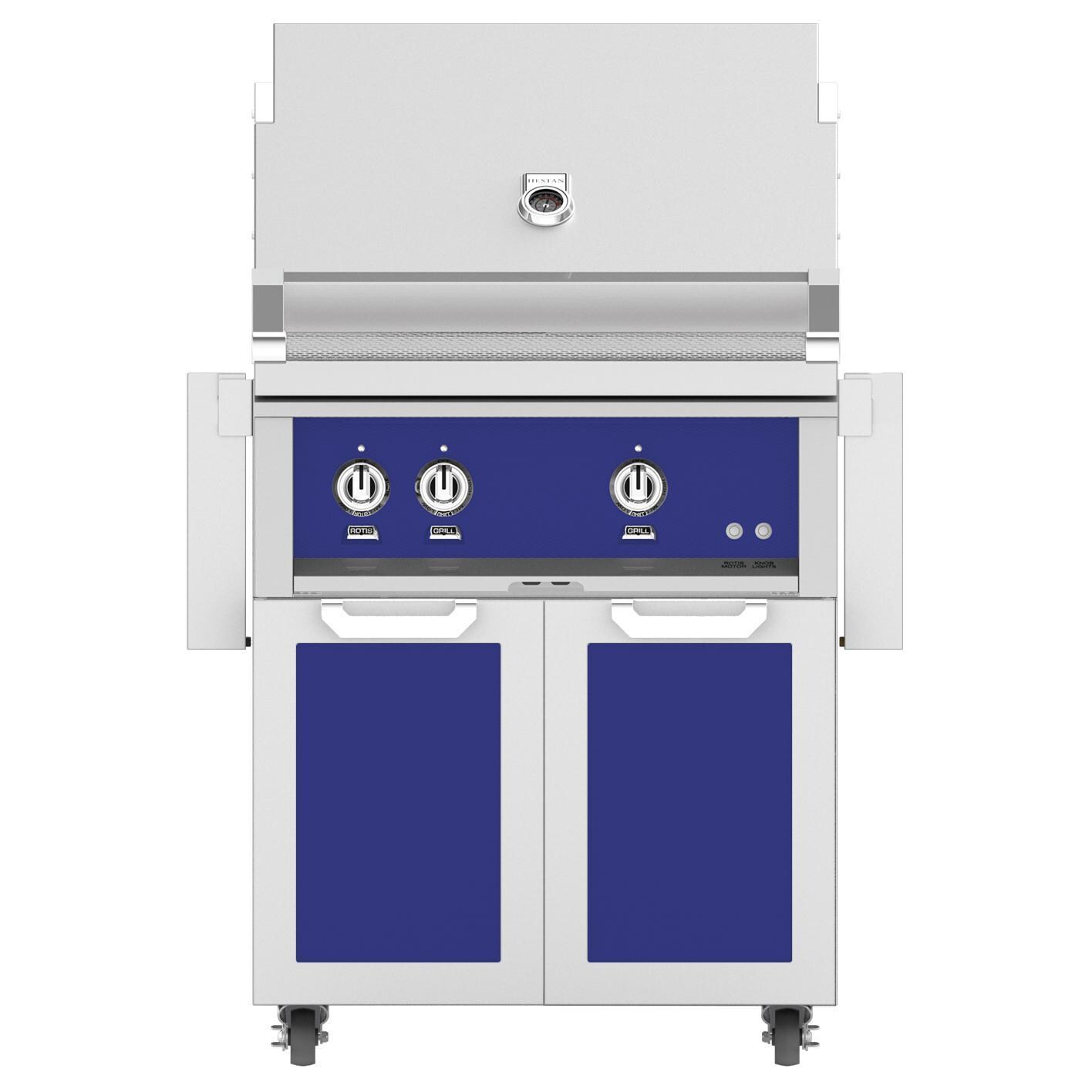 Hestan 30-Inch Freestanding Natural Gas Grill W/ All Infrared Burners & Rotisserie On Double Door Tower Cart - Prince - GSBR30-NG-BU thumbnail