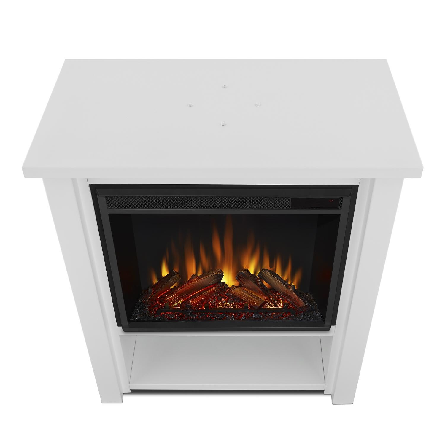Real Flame 5005E-W Hollis 32-Inch Electric Fireplace W/ Flue - White - Top View Without Flue thumbnail