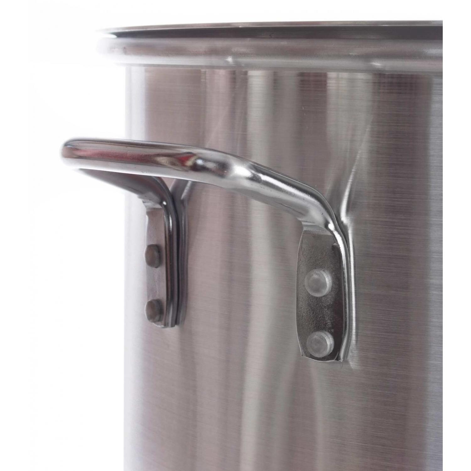 Cajun Cookware 80-Quart Aluminum Boiling Stock Pot - Pot Handle Detail View thumbnail