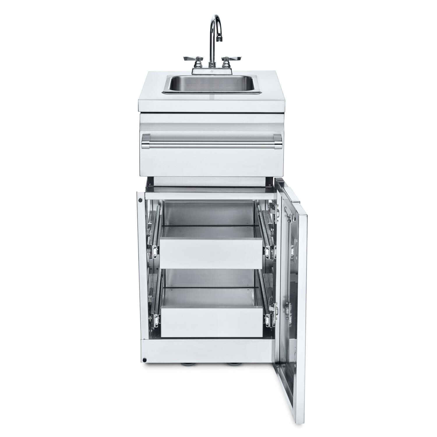 Crown Verity ICM-SK-2D Infinite Series 18-Inch Stainless Steel Cabinet Module with Sink & Two Drawers thumbnail