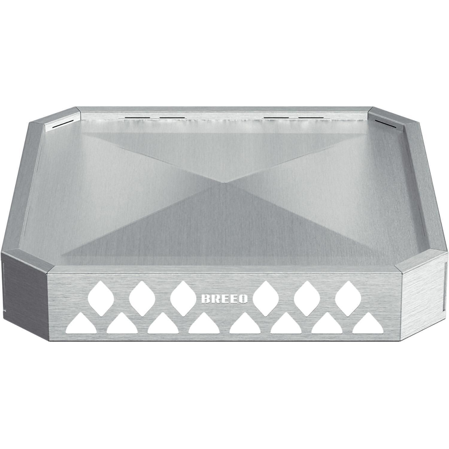 Breeo BR-XS19-SSBA X Series 19 Inch Stainless Steel Fire Pit Base - Front View - White Background thumbnail