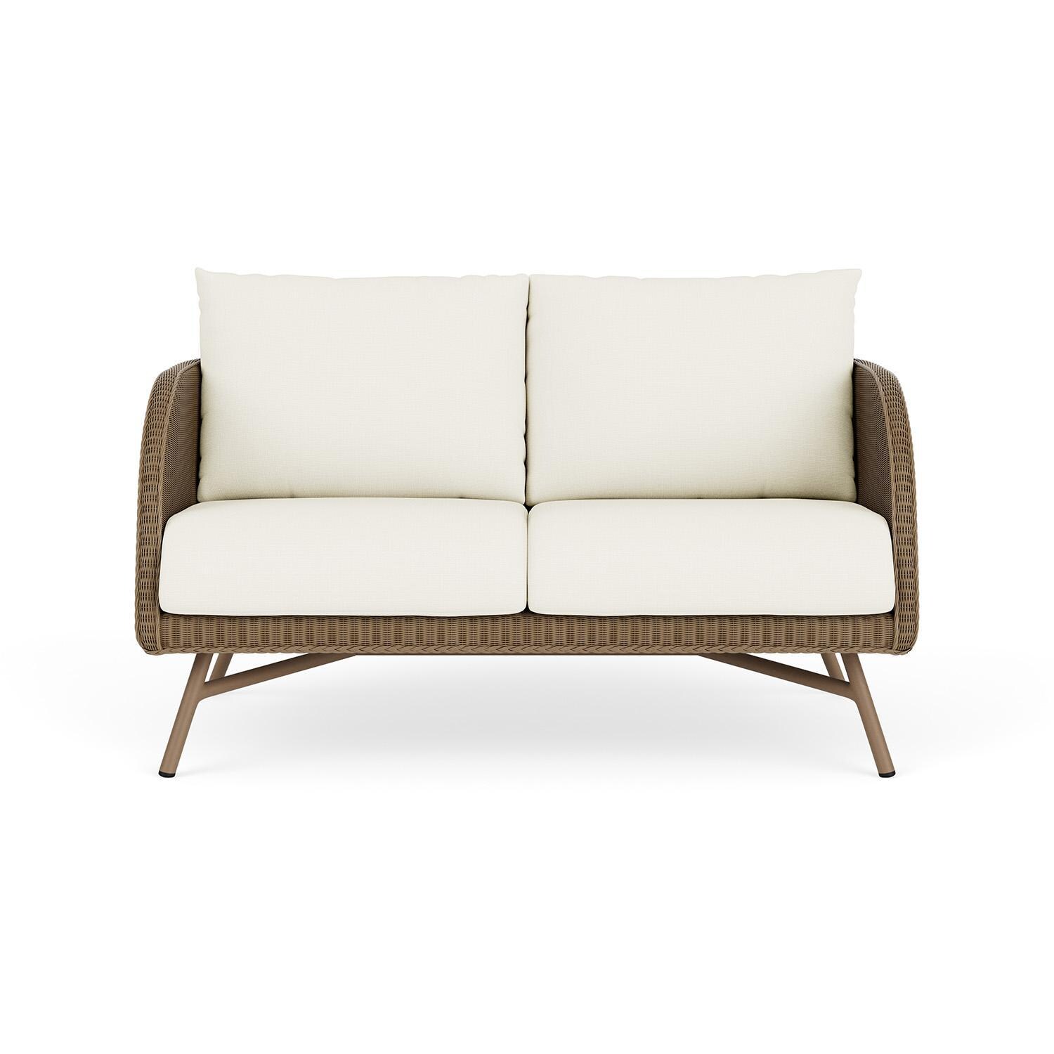 Lloyd Flanders Essence Loveseat W/Sailcloth Salt Fabric - Fawn Finish thumbnail