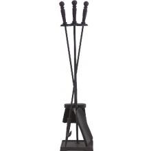 Dagan Industries 27-Inch 4-Piece Black Fireplace Tool Set With Stand image