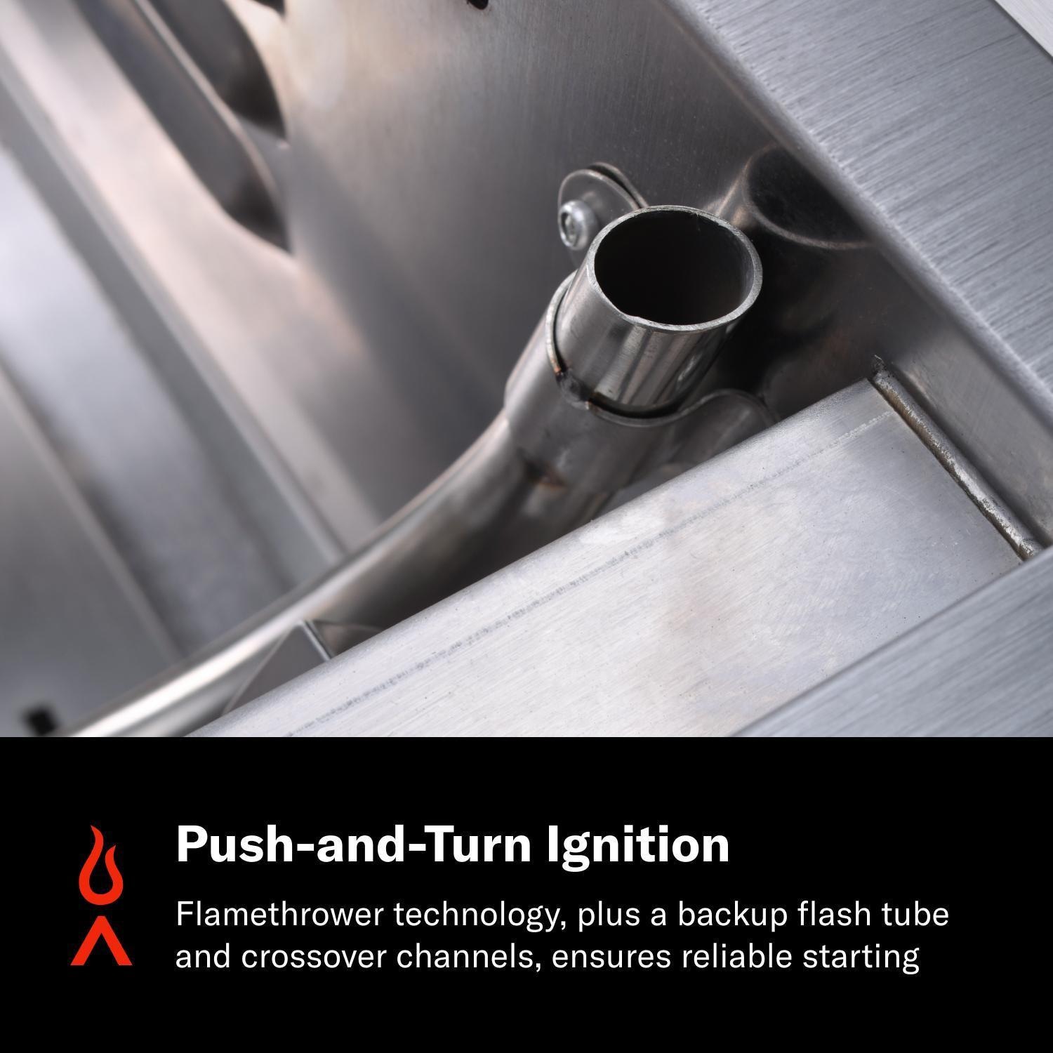 Blaze BLZ-4LTE3MG-LP Marine Grade Freestanding Propane Grill - Push & Turn Ignition - Detail thumbnail