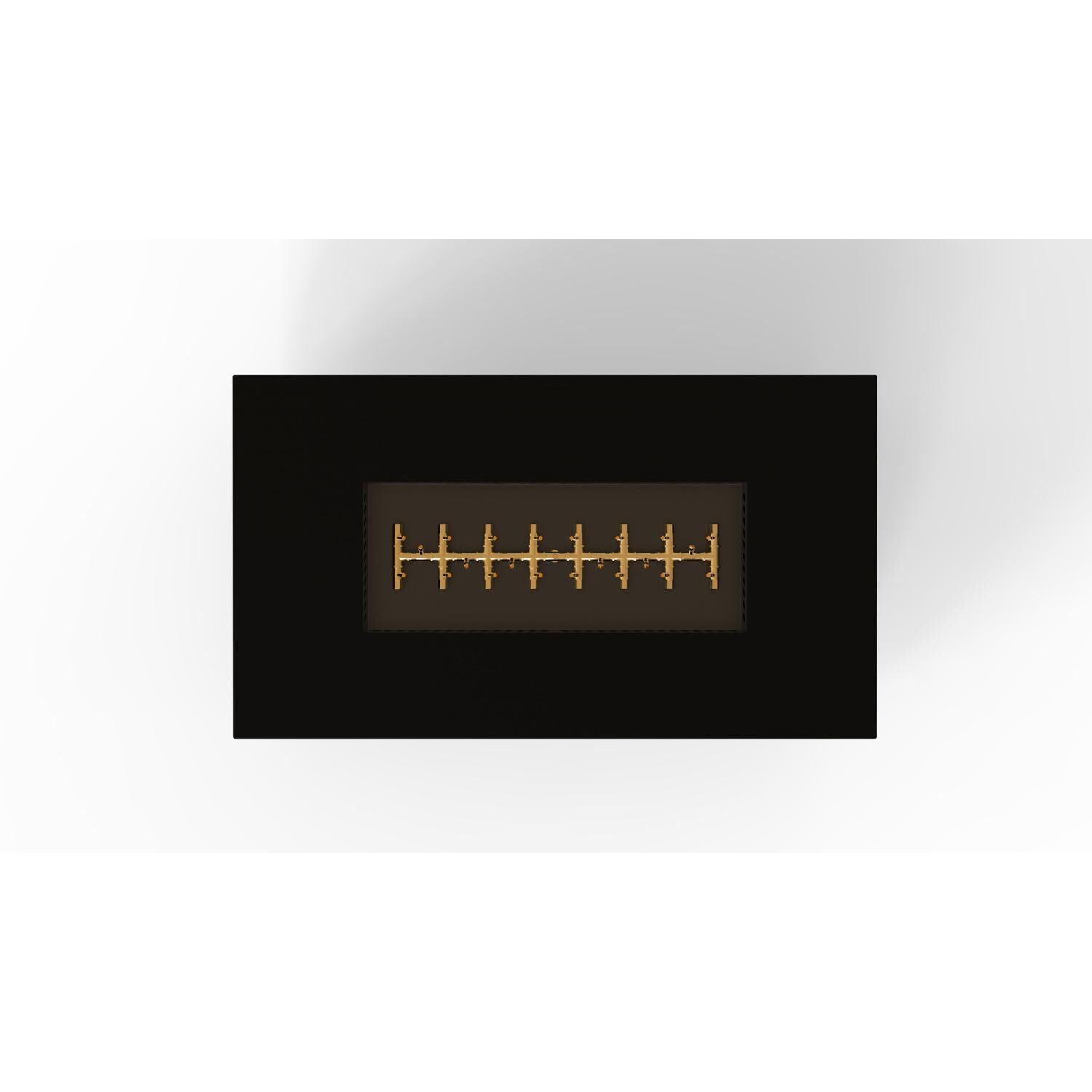 AON 60 x 34 Inch Rectangular Powder Coated Steel Natural Gas Fire Pit Table in Black By Warming Trends - Top View - White Background thumbnail