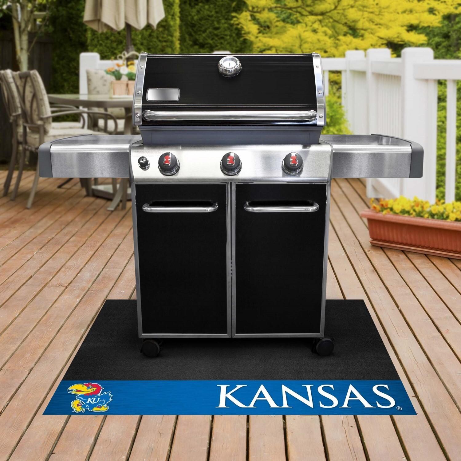 FANMATS 12121 University of Kansas Grill Mat - Lifestyle thumbnail