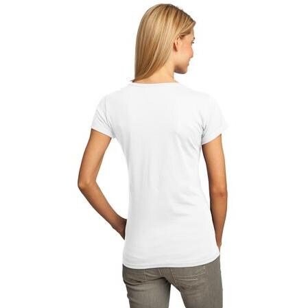 District Threads Ladies Deep Scoop T-Shirt 4XL - White