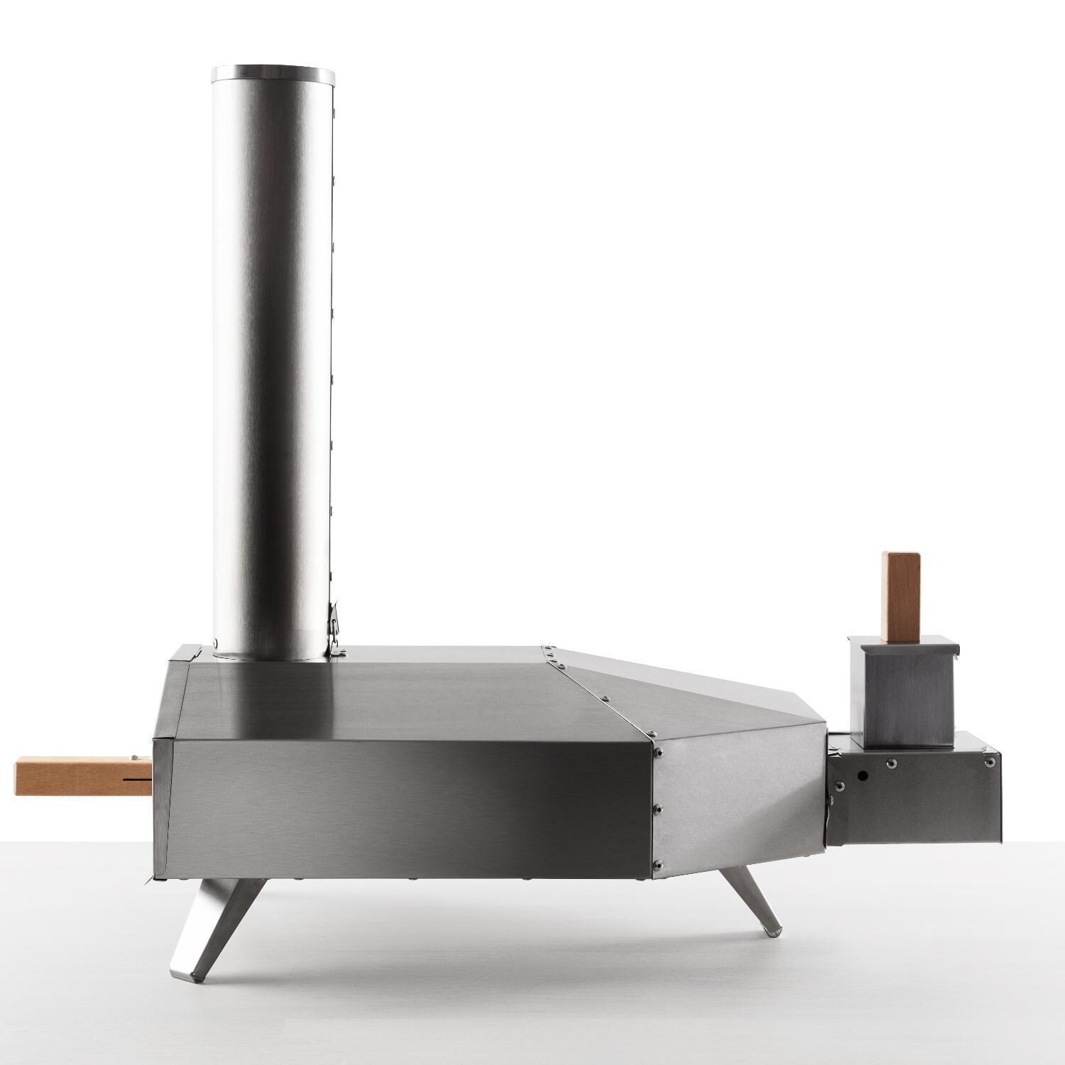 Uuni 3 Stainless Steel Wood-Fired Pellet Pizza Oven - Right Side View thumbnail