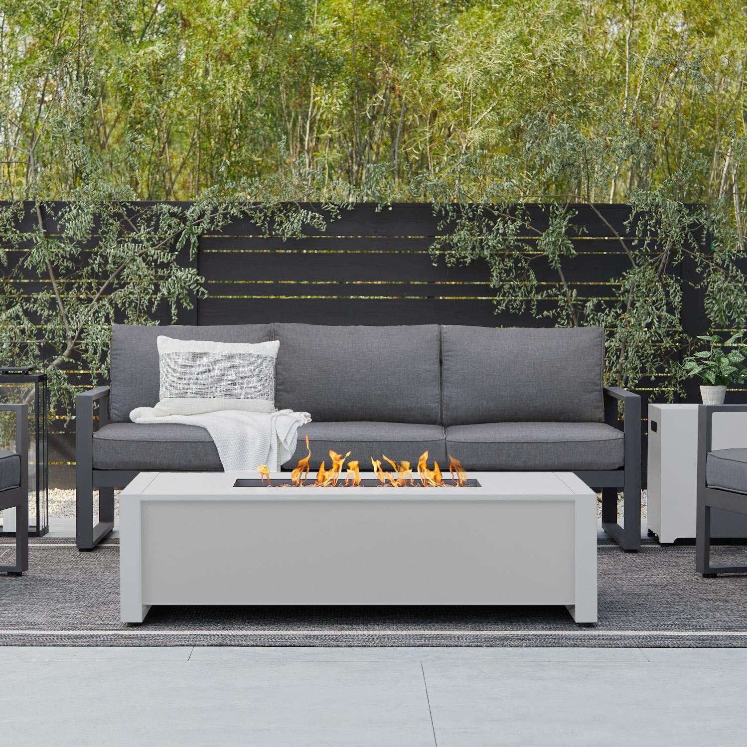 Lakeview Outdoor Designs SC-6340LP-WHT Lafitte 52-Inch Rectangle Propane Gas Fire Table thumbnail