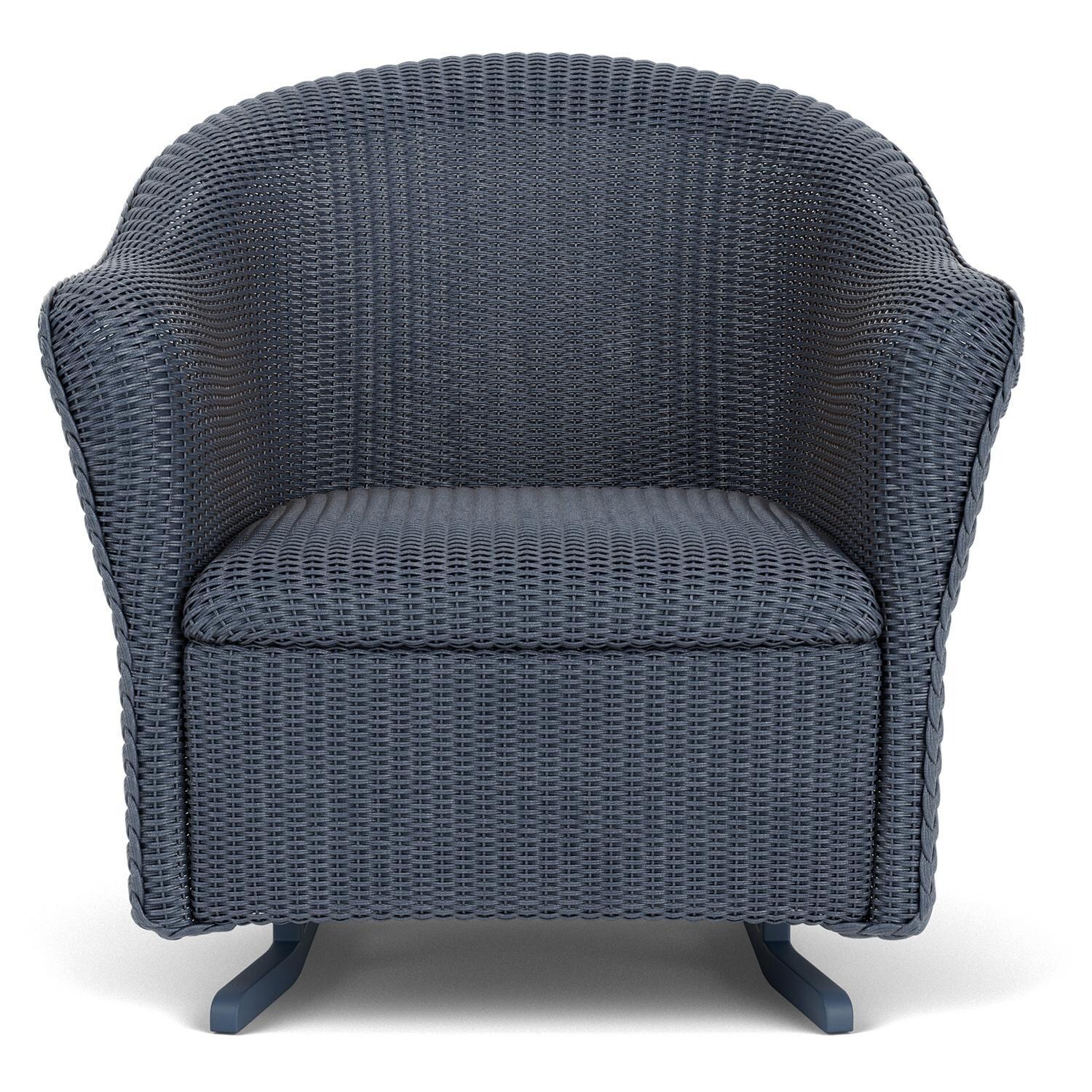 Reflections Lloyd Loom Rocking Club Chair in Denim Blue by Lloyd Flanders