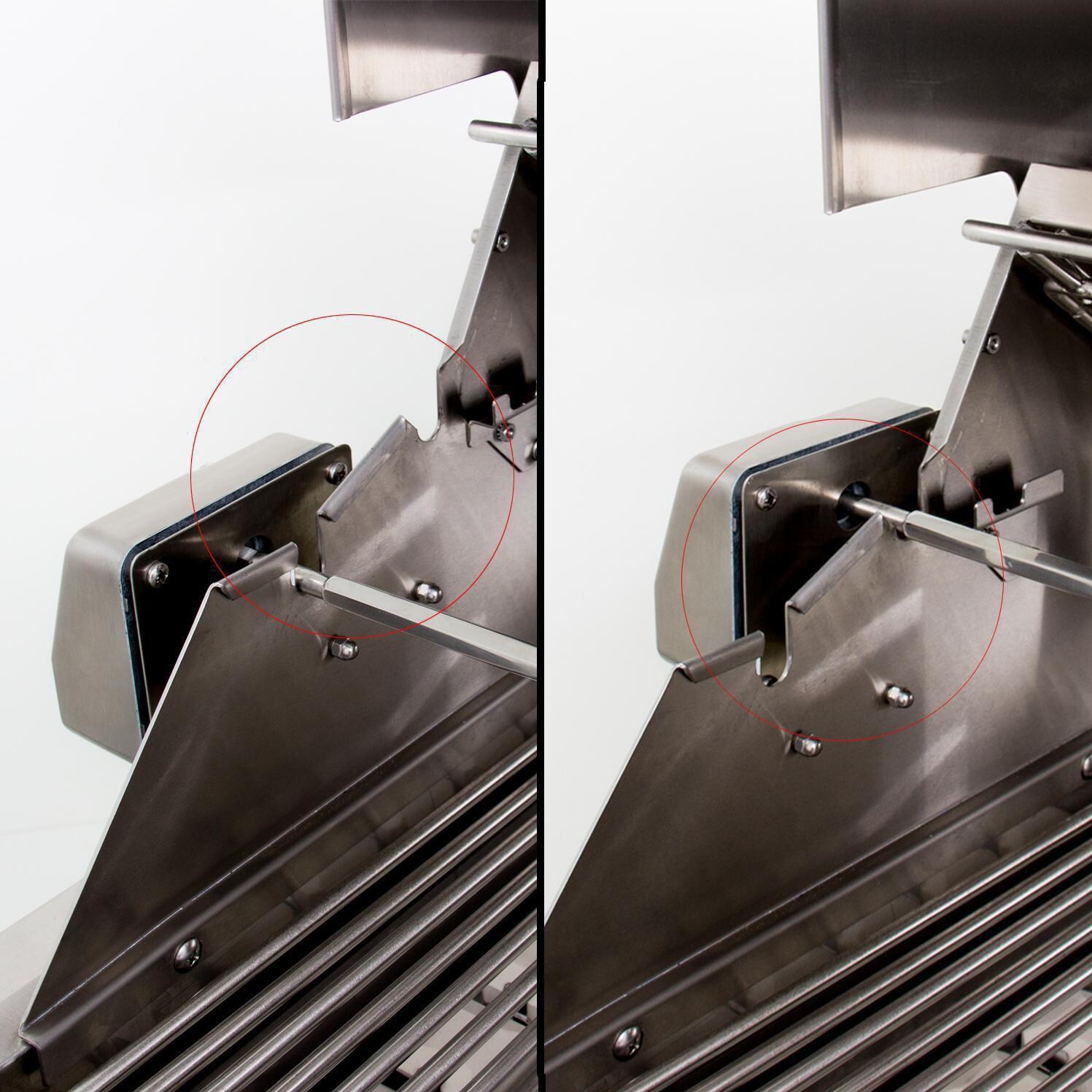 Lynx L36TR-OBNG Professional 36 Inch Built-In Natural Gas Grill w/ One Infrared Trident Burner & Rotisserie in Obsidian - Dual Position Rotisserie System - Detail thumbnail