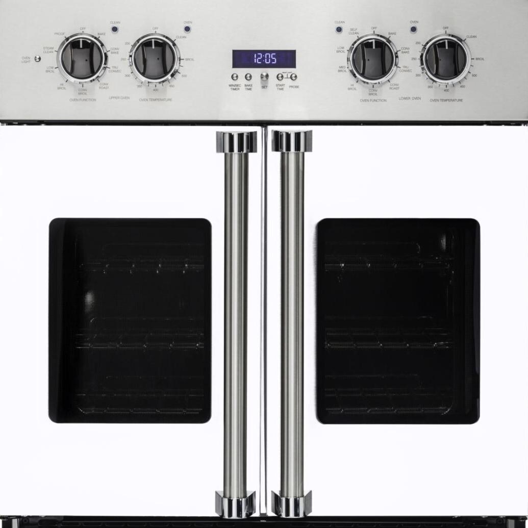 Viking Professional 7 Series 30-Inch Built-In French Door Convection Double Electric Oven - Top Oven and Controls thumbnail