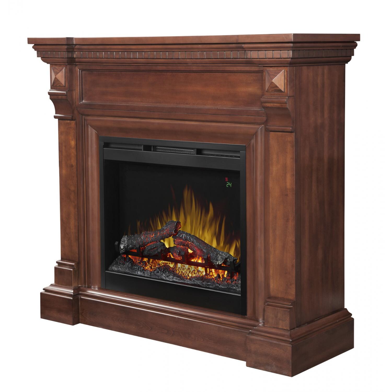 Dimplex William 48-Inch Electric Fireplace Mantle - Realogs - Burnished Walnut - DFP26L5-1876BW thumbnail