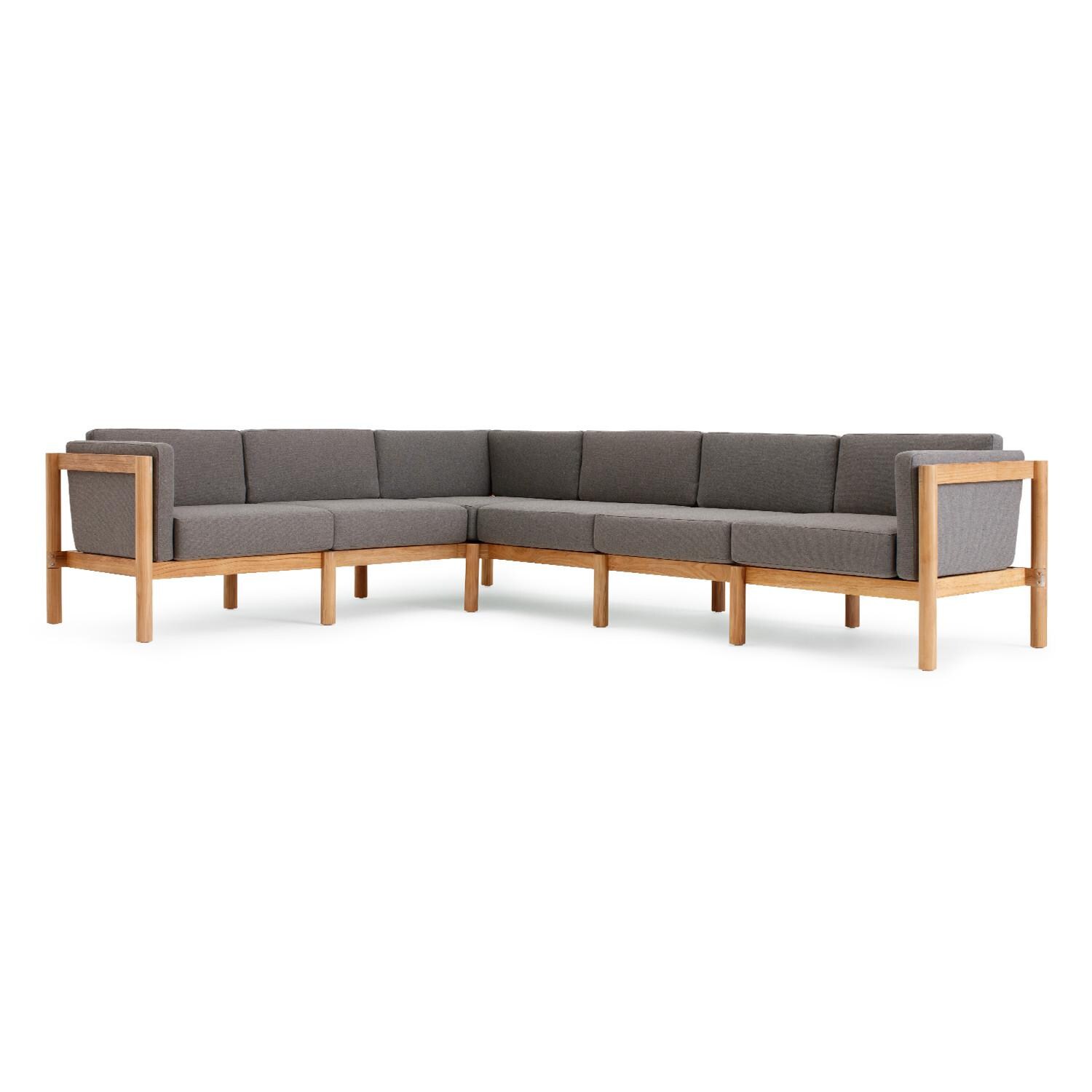 Neighbor SECT1 - GR 6 Piece Sectional W/ Sunbrella Cushion Arms - Full View thumbnail