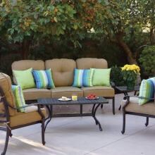 Darlee Santa Monica 5 Piece Cast Aluminum Patio Conversation Seating Set image