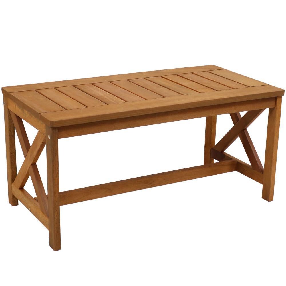 Ultimate Patio 35-Inch Meranti Wood Outdoor Patio Coffee Table - Full View thumbnail