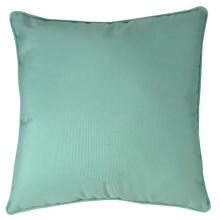 Sunbrella Canvas Glacier Outdoor Throw Pillow W/ Piping By Lava Pillows - 18 X 18 image