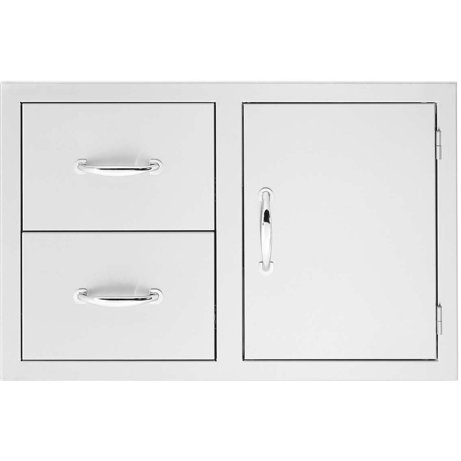 Summerset 36-Inch Stainless Steel Flush Mount Access Door & Double Drawer Combo - SSDC2-36 thumbnail