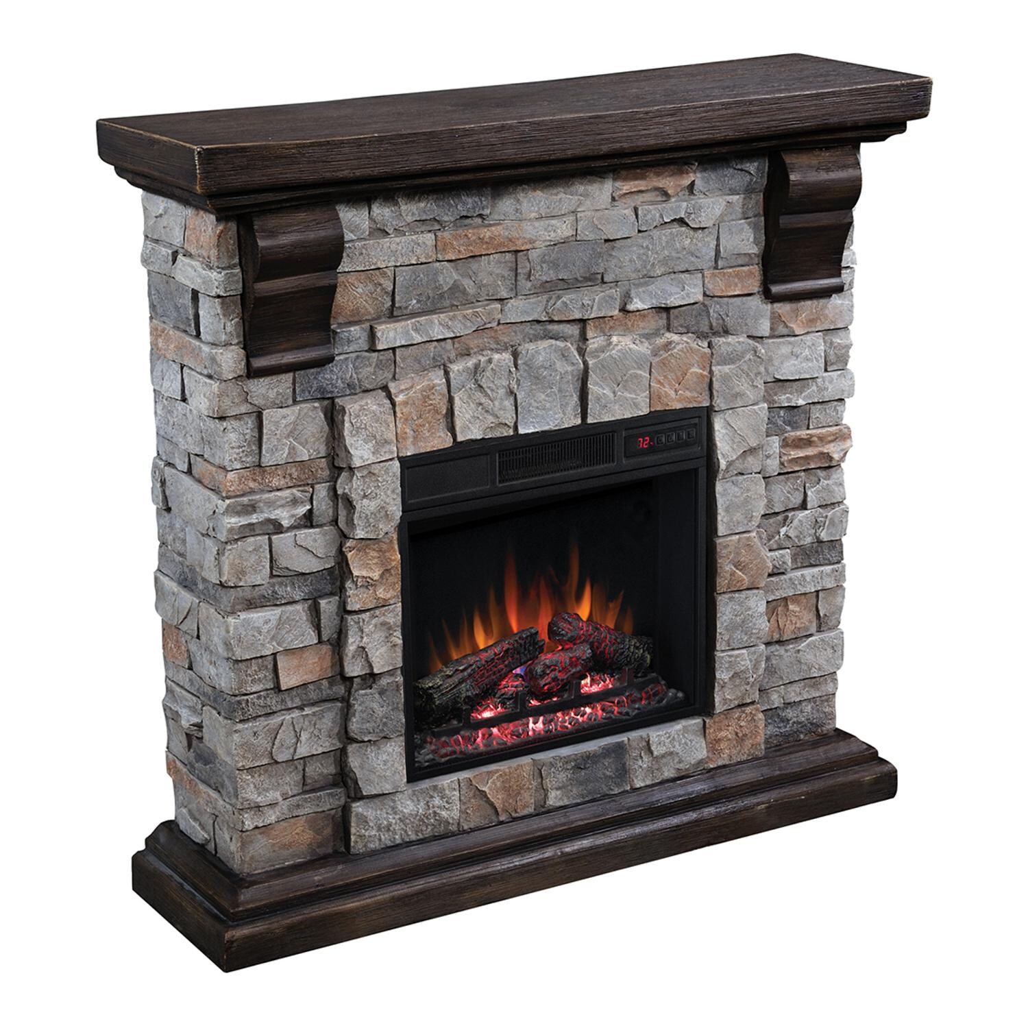 ClassicFlame Pioneer Wall Mantel With Infrared Electric Fireplace