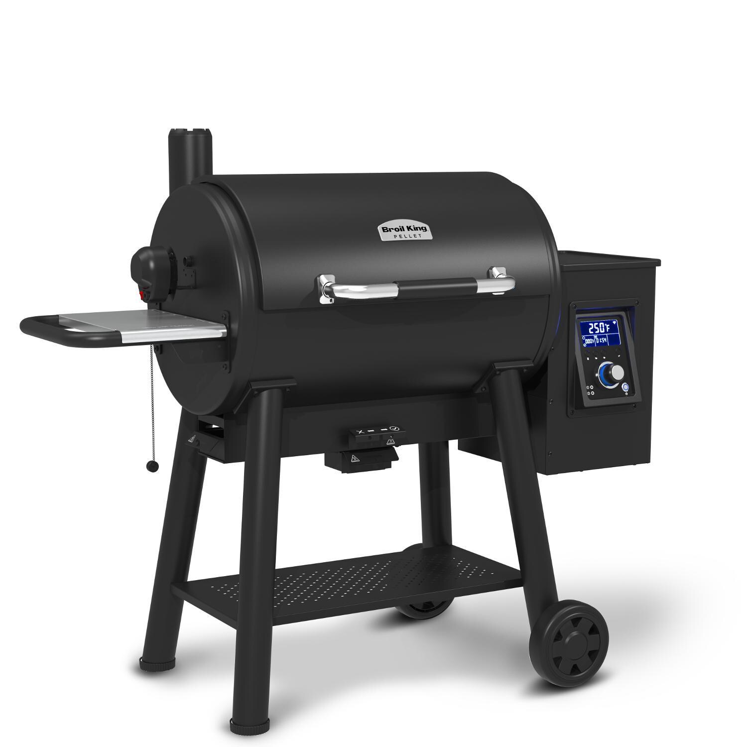 Broil King 496051 Regal 500 Wi-Fi & Bluetooth Controlled 32-in Pellet Grill - Angled Right - White Background thumbnail