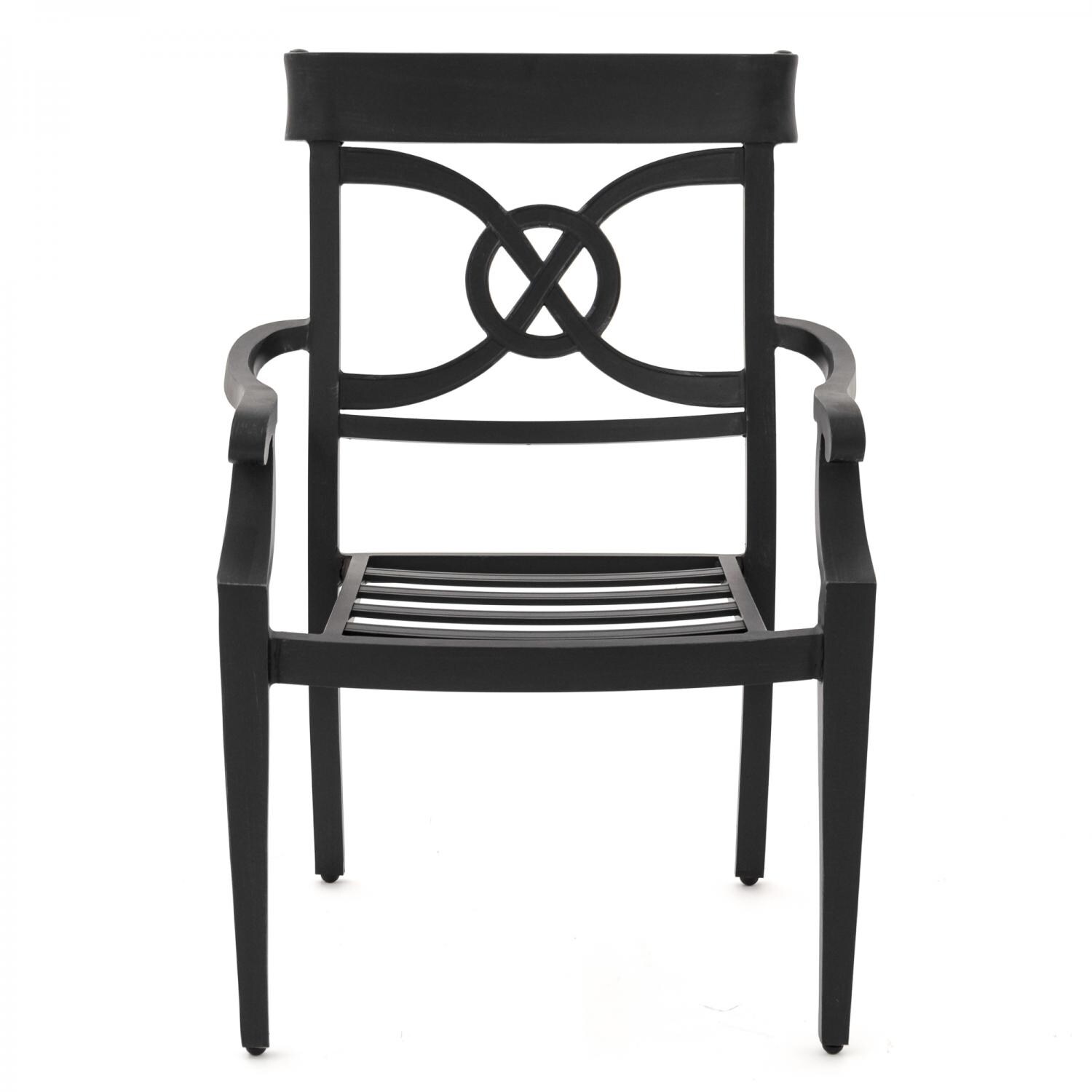 St Charles Cast Aluminum Dining Chair Frame Front St Charles Cast Aluminum Dining Chair Frame Front