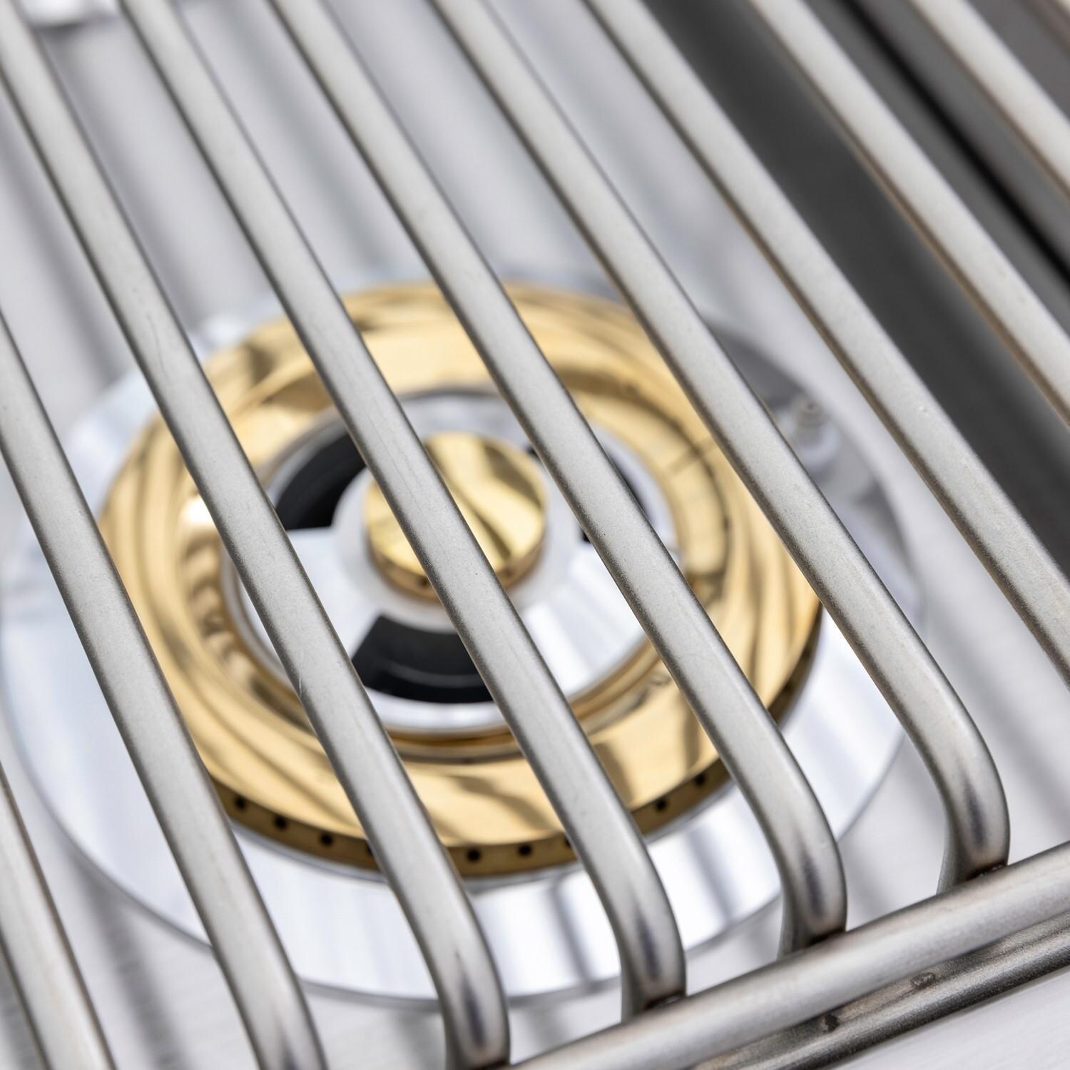 Blaze BLZ-SB2-LTE3-LP Premium LTE+ Propane Stainless Steel Double Side Burner With Lid - Burner - Angled View - Detail thumbnail