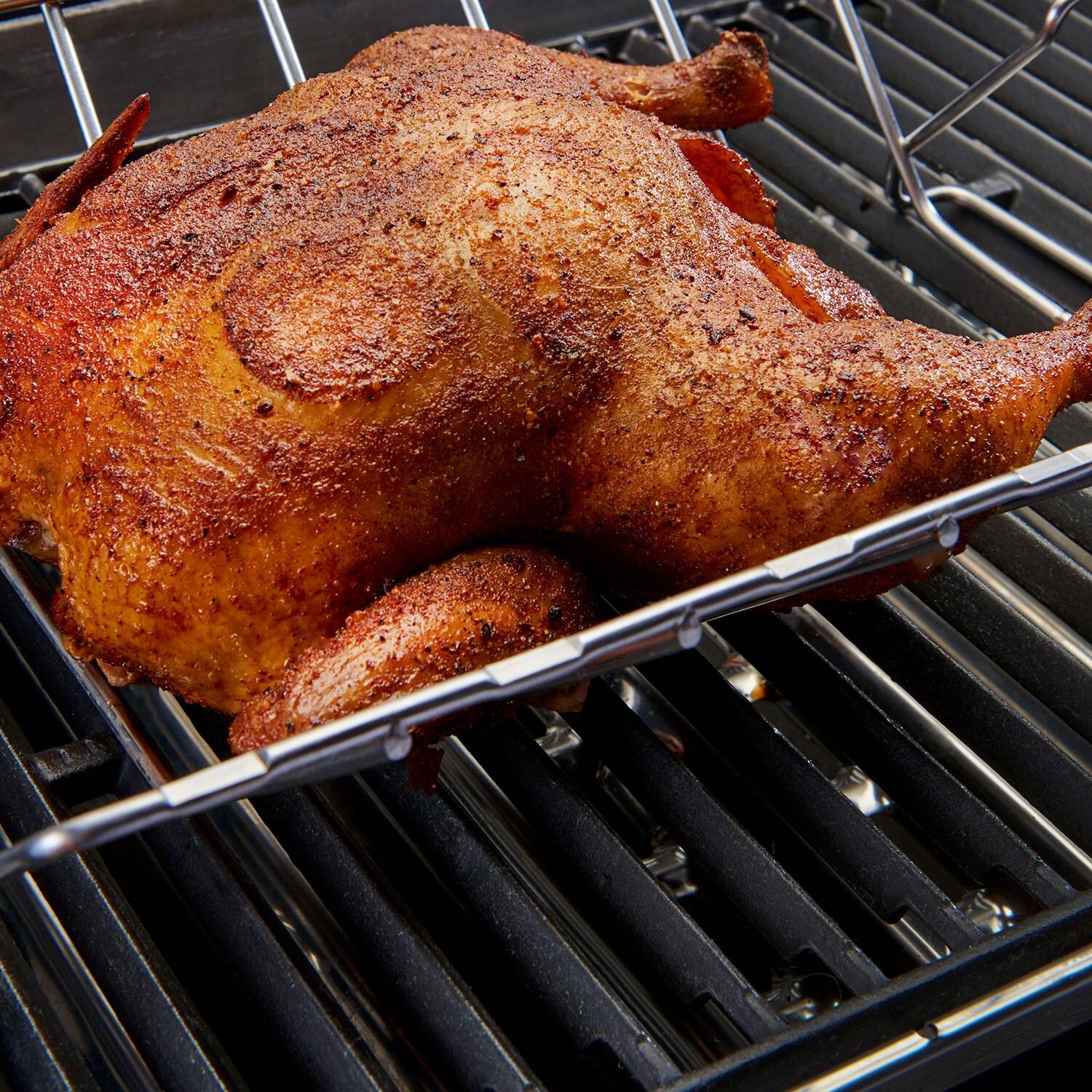 GrillPro Stainless Steel Stacking Rib & Roasting Rack - 41616 - Roasting Chicken - Lifestyle thumbnail