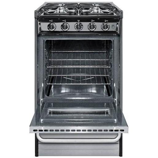 Summit Professional Series 20-Inch Freestanding Gas Range - Black - Open thumbnail