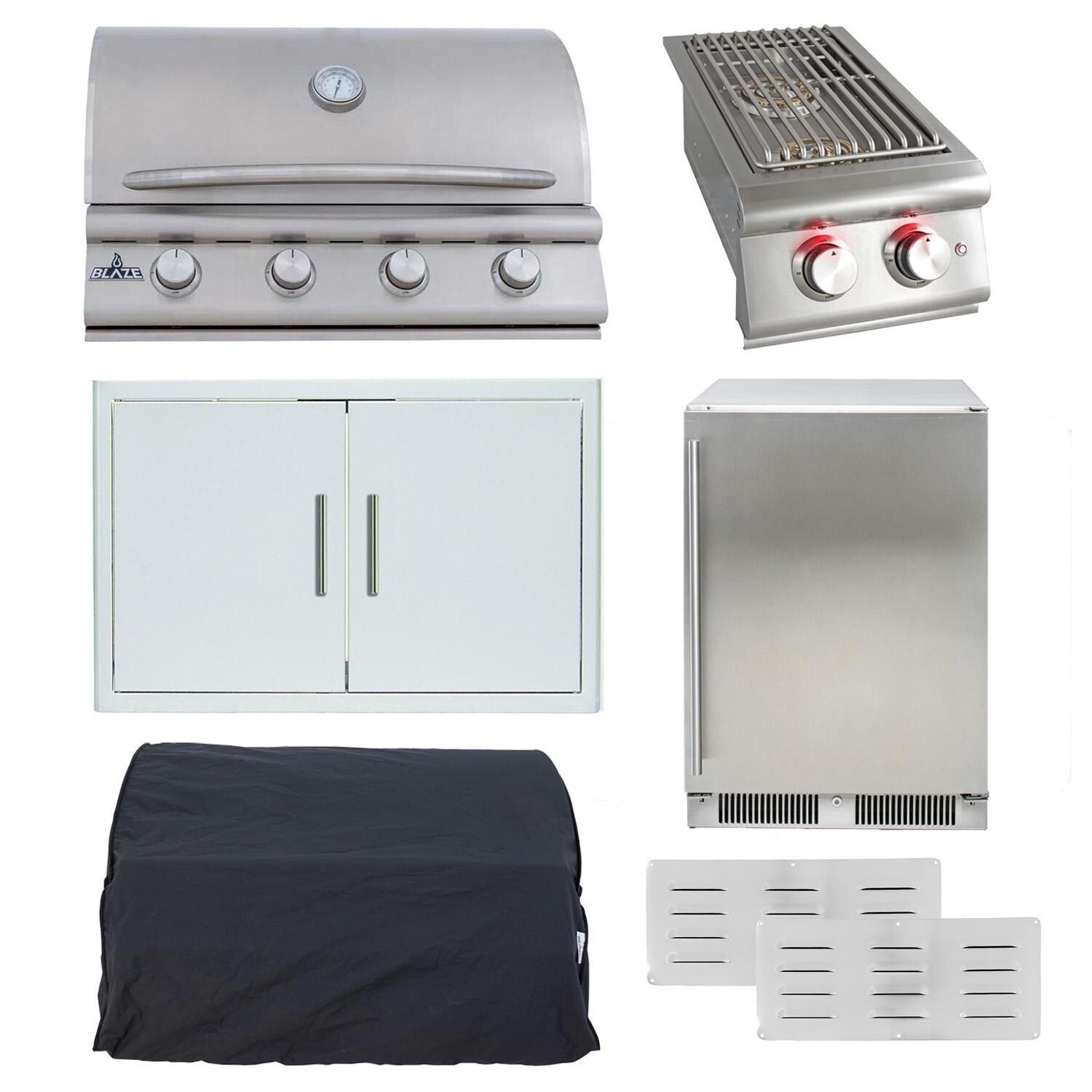 Blaze BCM 7 Pc 32-in Propane Outdoor Kitchen Package w/ 20-in Refrigerator - White Background thumbnail