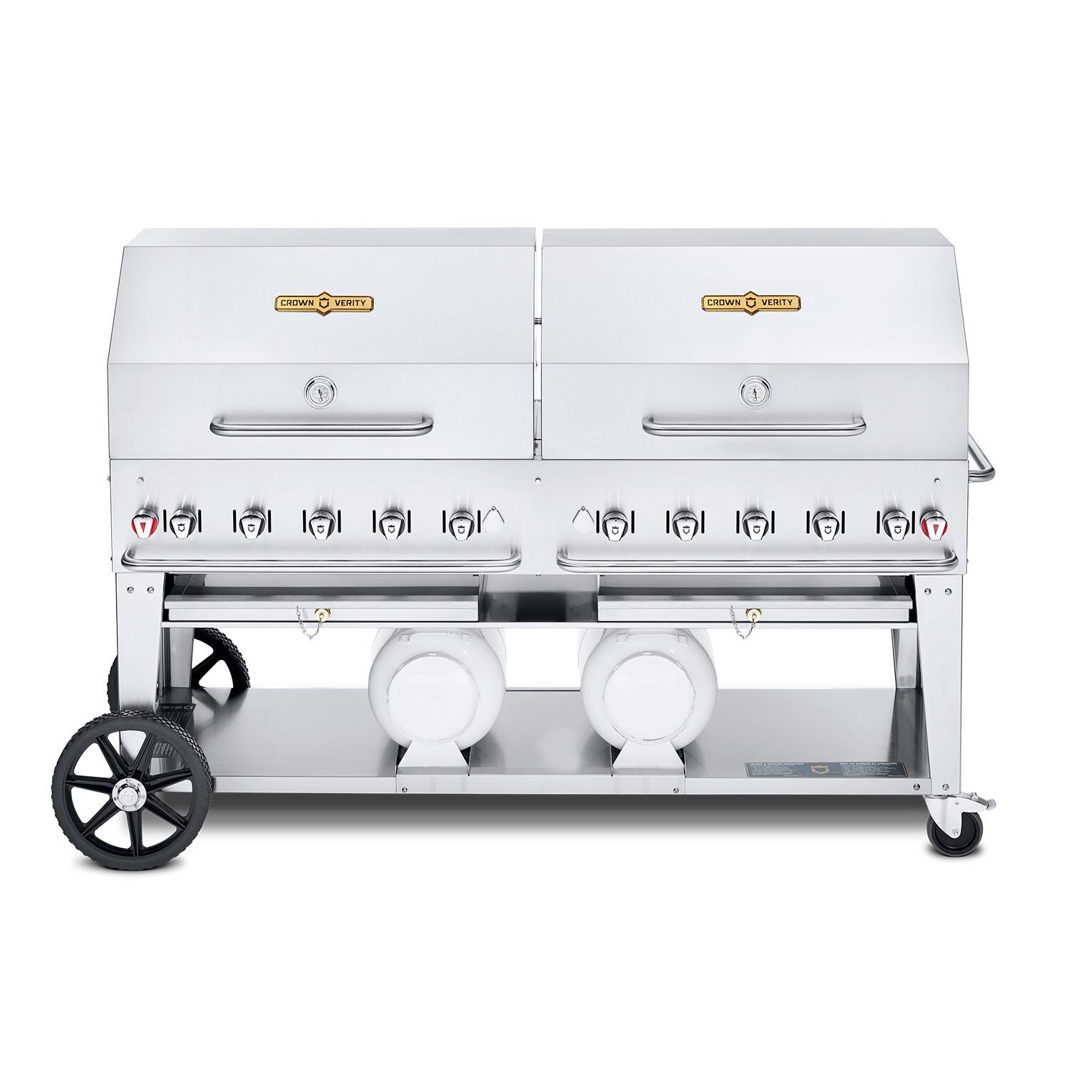 Crown Verity CV-CCB-72RDP 72-Inch Club Series Grill Dome Package W/Horizontal Tanks thumbnail