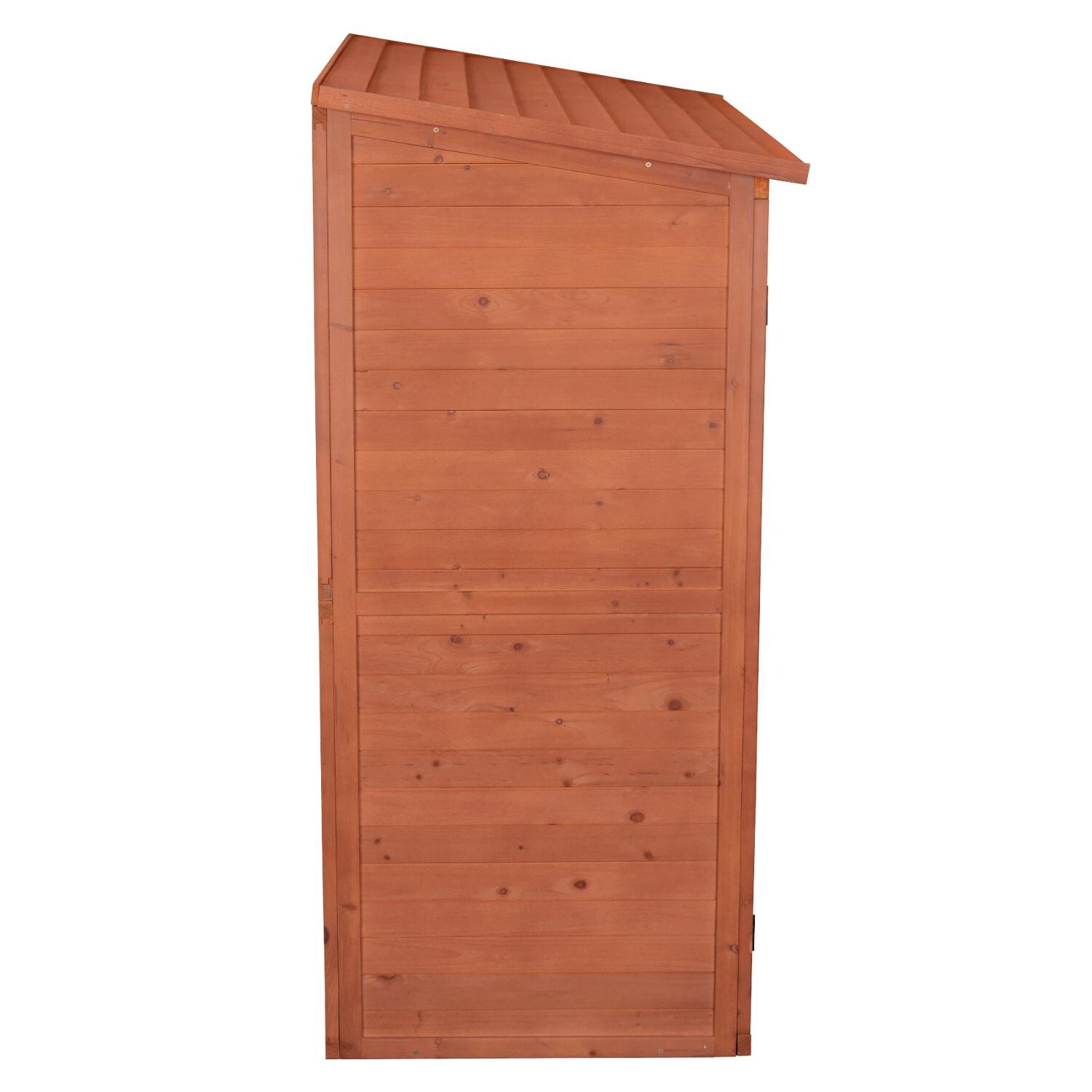 Leisure Season 4 Ft. 11 In X 2 Ft. 7 In. Medium Wood Storage Shed - Side View thumbnail