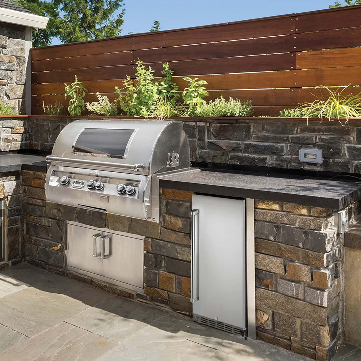 NewAir NCR032SS00 15 Inch 90 Can Right Hinge Commercial Built-in Outdoor Beverage Cooler - Stainless Steel - Lifestyle thumbnail