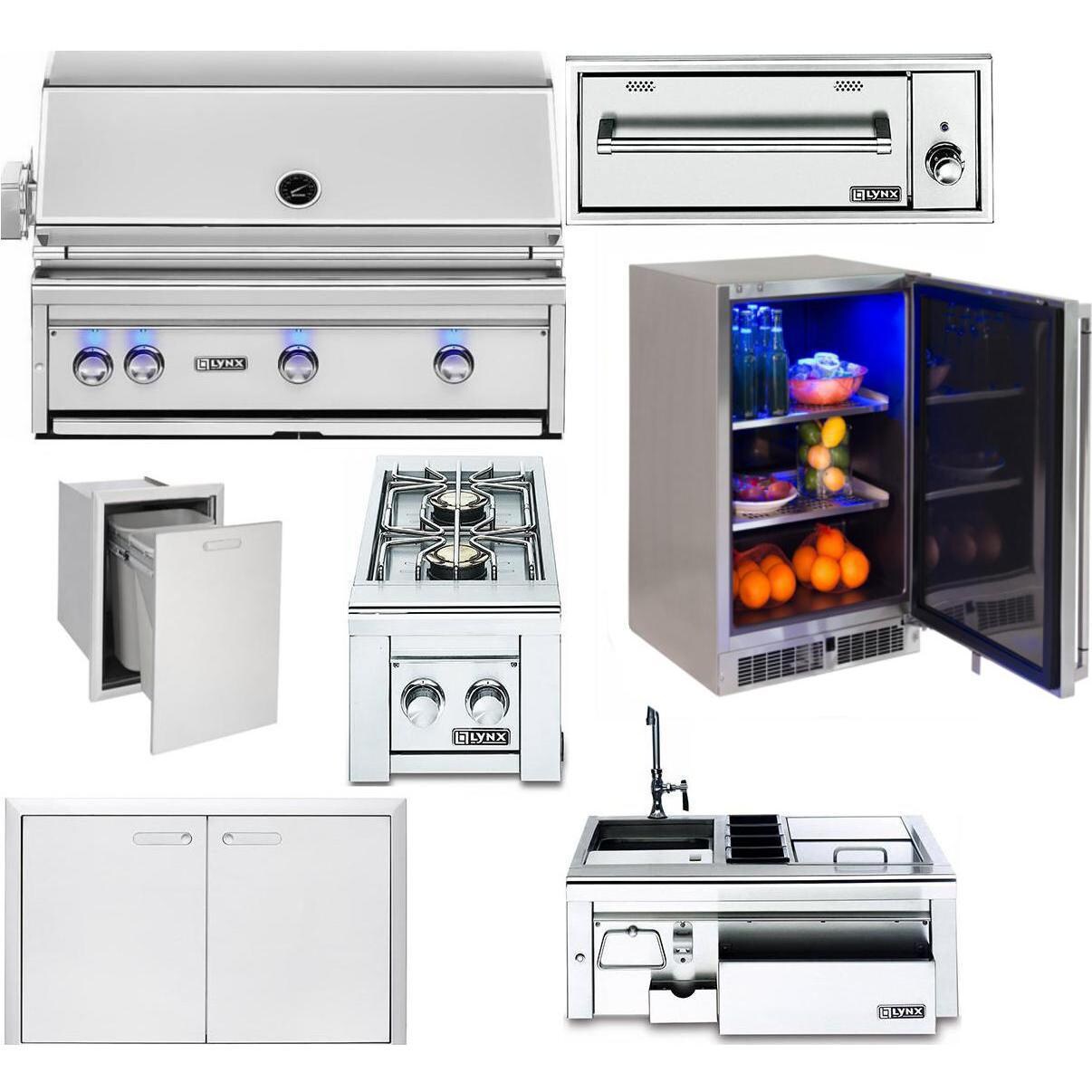 Lynx Luxury 8-Piece 36-Inch Propane Outdoor Kitchen Package - L36TR-LP-8PC