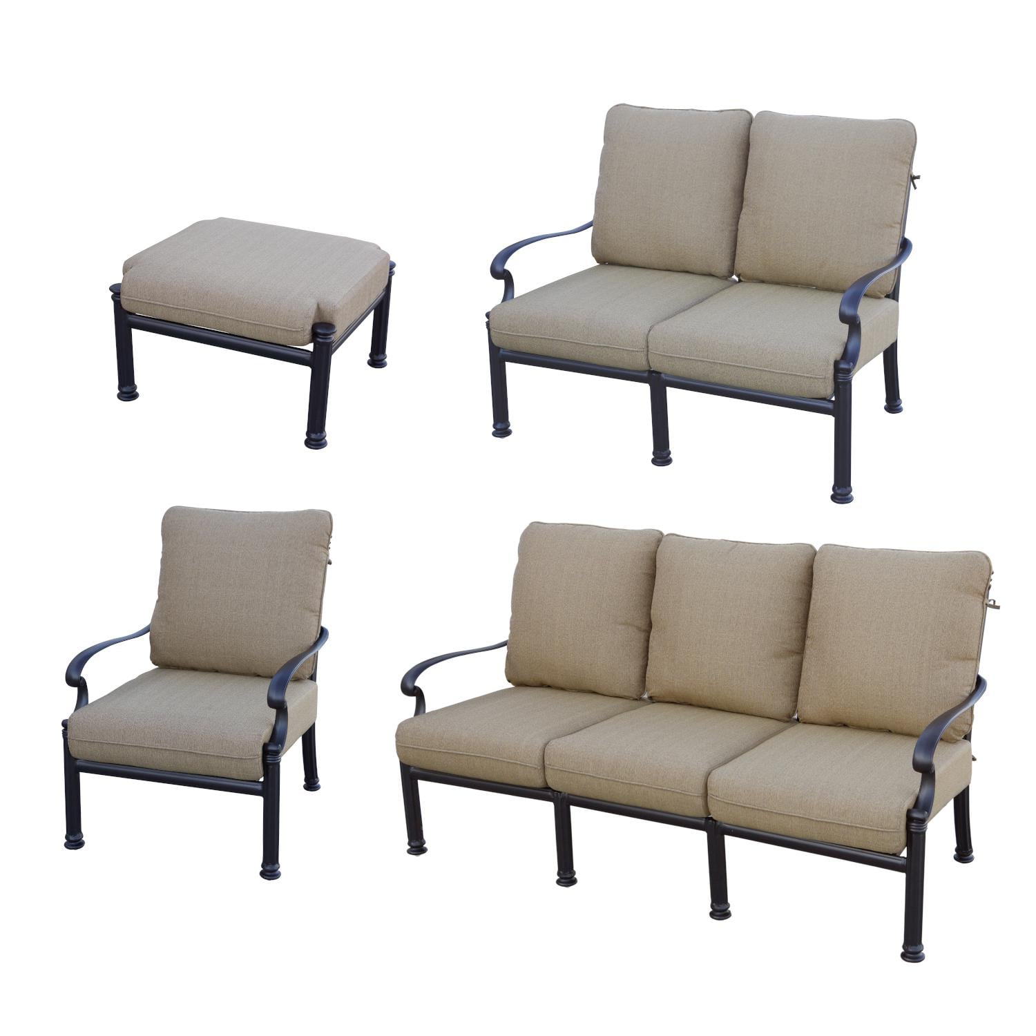 Darlee B/RC201018-808 Santa Barbara Replacement Deep Seating Cushion Set - Furniture Frames Not Included thumbnail