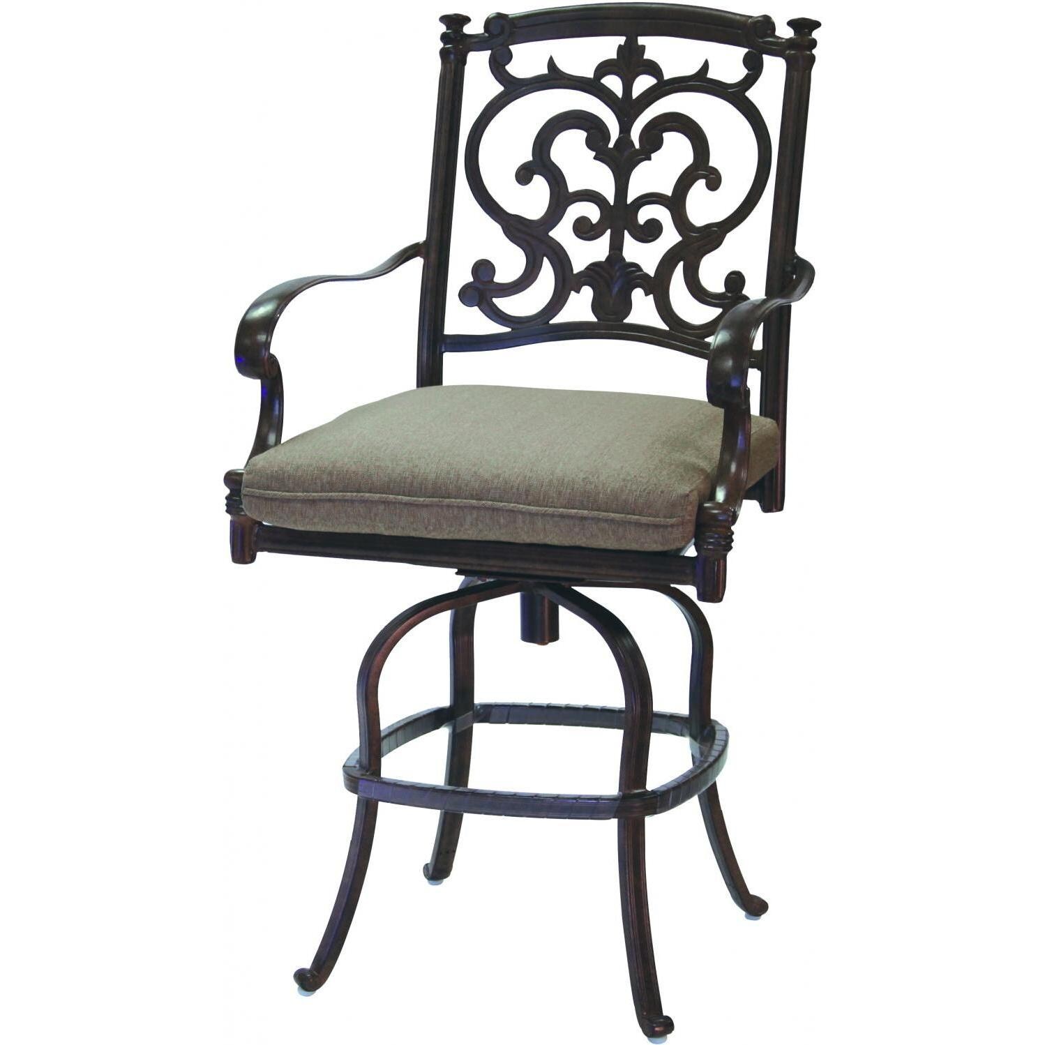 Darlee Santa Barbara Patio Counter Height Bar Stool - Antique Bronze thumbnail