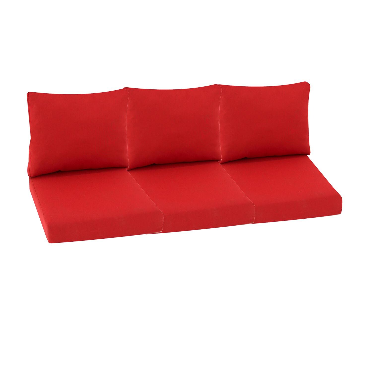 Sunbrella Spectrum Crimson 6 Piece Large Outdoor Replacement Sofa