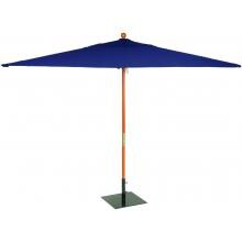 Oxford Garden Rectangular 6 X 10 Ft. Hardwood Patio Market Umbrella W/ Pulley - Sunbrella Canvas Navy