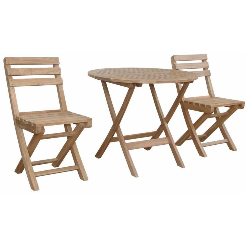 Anderson Teak Chester Alabama 2-Person Teak Patio Bistro Set