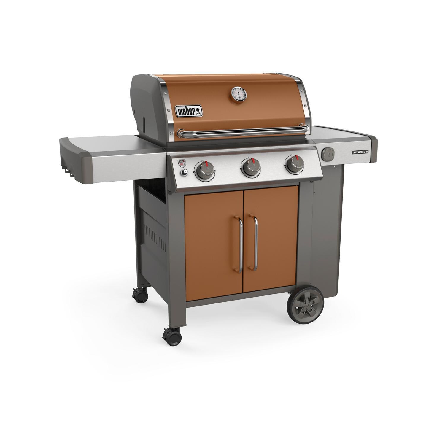 Weber Genesis II 61025001 E-315 Propane Gas Grill - Copper (2019) - Left-Side Angled View thumbnail