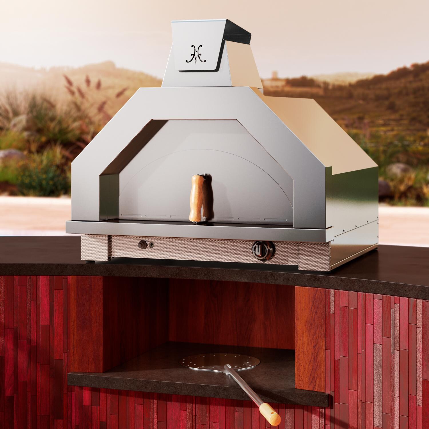 Hestan AGPO33-NG Campania Natural Gas Pizza Oven - Installed thumbnail