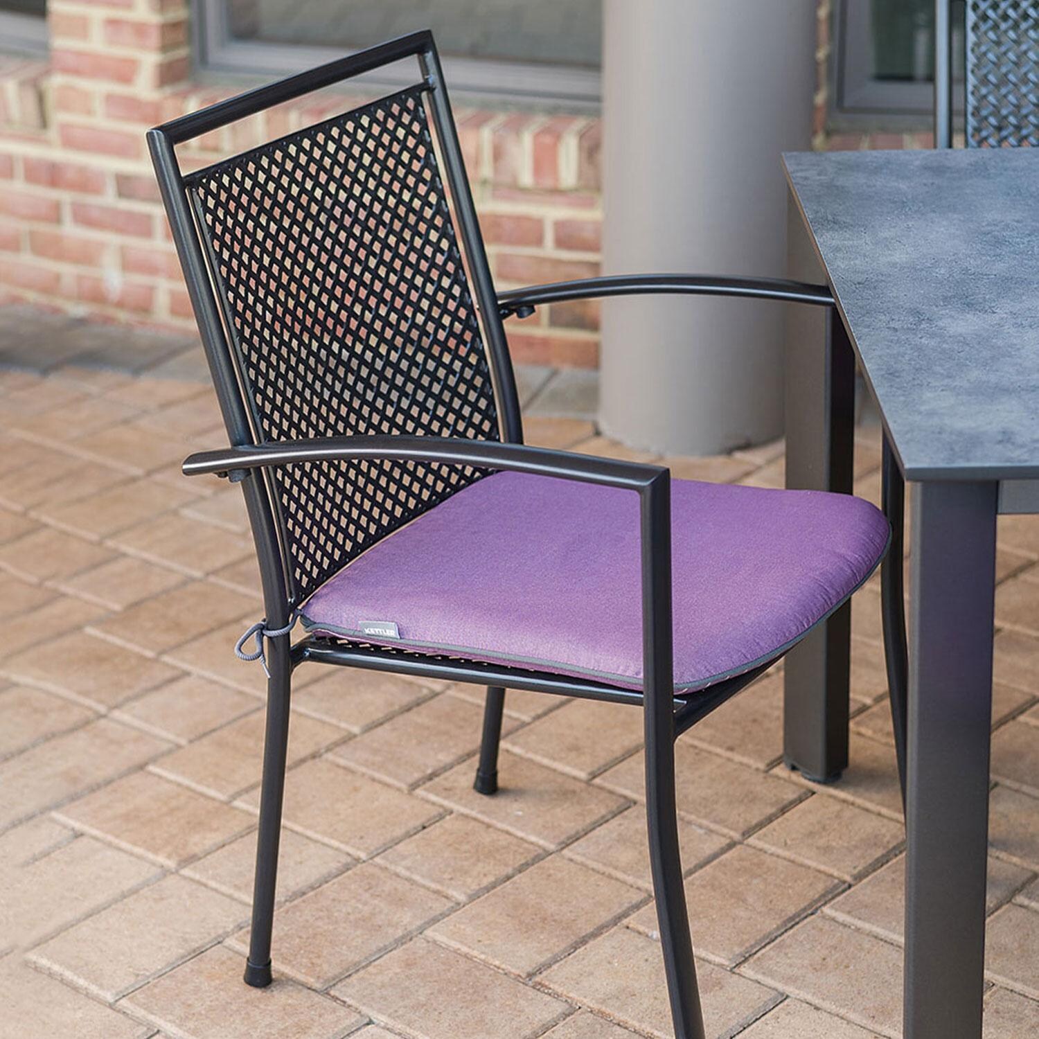 Reno 7 Pc Aluminum Dining Set By KETTLER - Dining Chair - Side View - Lifestyle thumbnail