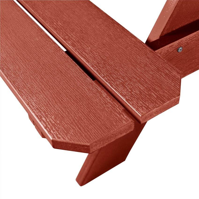 Lookwood 71 Inch Rustic Red Recycled Plastic Picnic Table by