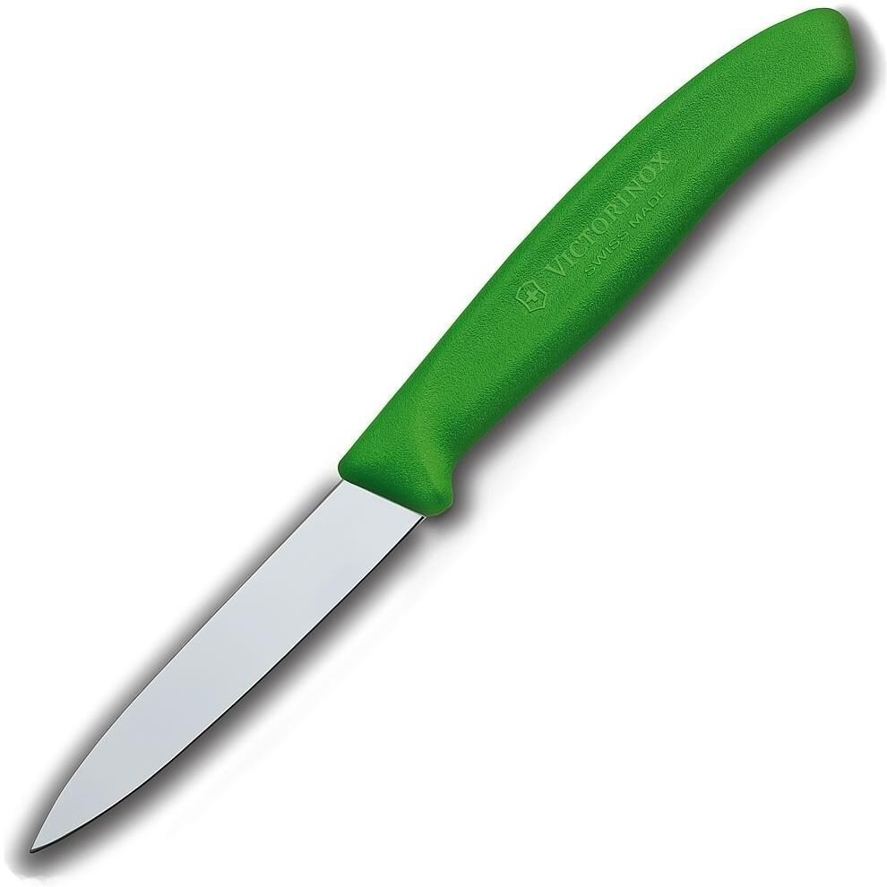 Victorinox Swiss Classic 3-1/4 Inch Spear Point Straight Edge Paring Knife - Green